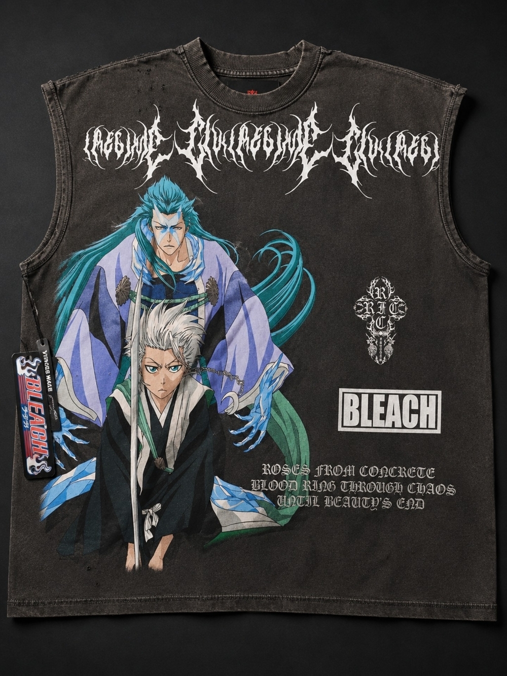 Bleach Graphic Sleeveless Tee — 🔥 Civil Regime x Bleach Vintage Wash Sleeveless